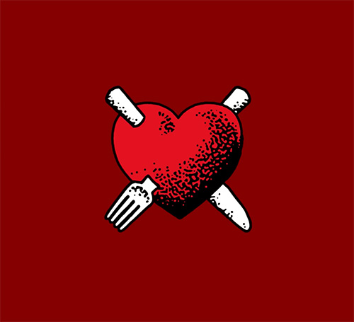 The Dinner Ladies heart logo